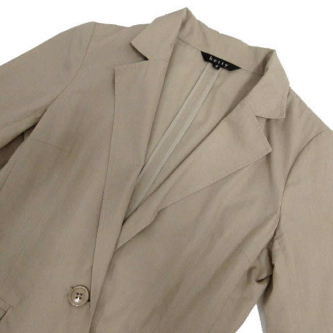 ketty(ケティ)のKETTY ジャケット テーラード 七分袖 薄手 茶系 ベージュブラウン 2 レディースのジャケット/アウター(その他)の商品写真