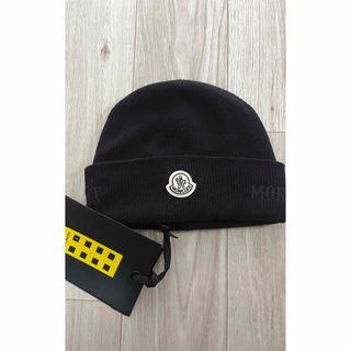 モンクレール(MONCLER)のモンクレール　フラグメント　ニット帽　ビーニー　ブラック(ニット帽/ビーニー)