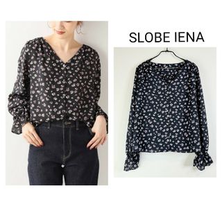 スローブイエナ(SLOBE IENA)のスローブイエナ フラワープリントVネックブラウス(シャツ/ブラウス(長袖/七分))