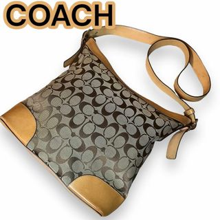 コーチ(COACH)の定番のシグネチャー　ヴィンテージ品　COACH　斜め掛けショルダーバッグ(ショルダーバッグ)