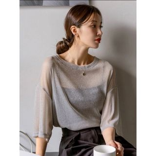 シーイン(SHEIN)のSHEIN DAZY ドロップショルダーメッシュトップ(Tシャツ(半袖/袖なし))