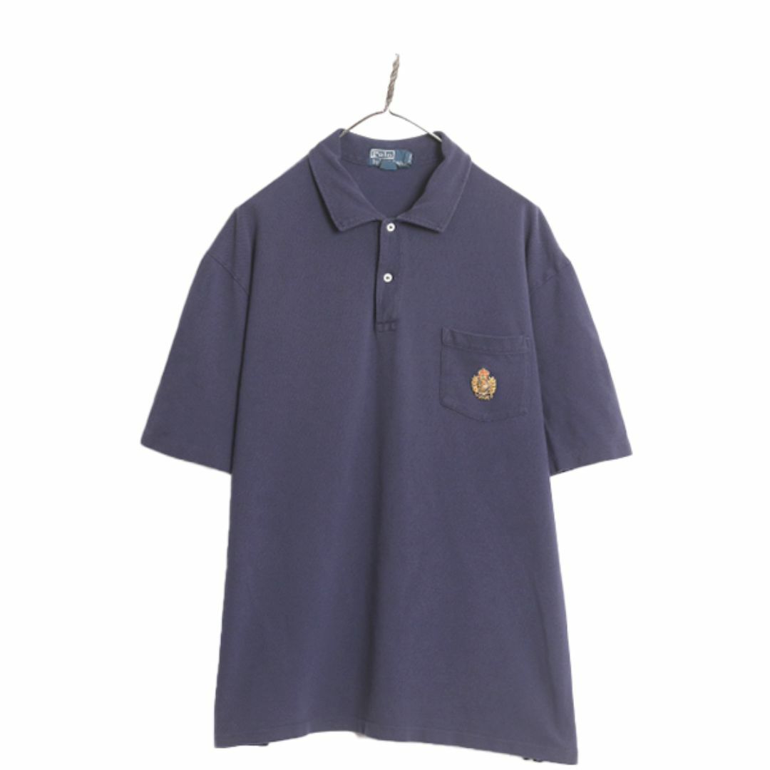 Ralph Lauren(ラルフローレン)のクッキー クレスト 90s ポロ ラルフローレン 鹿の子 半袖 ポロシャツ メンズ XXL / 90年代 オールド 半袖シャツ 大きいサイズ ポケット付き メンズのトップス(ポロシャツ)の商品写真