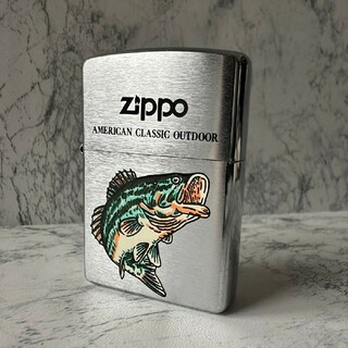 ジッポー(ZIPPO)の未使用 zippo アメリカン クラシック アウトドアー ブラックバス(タバコグッズ)