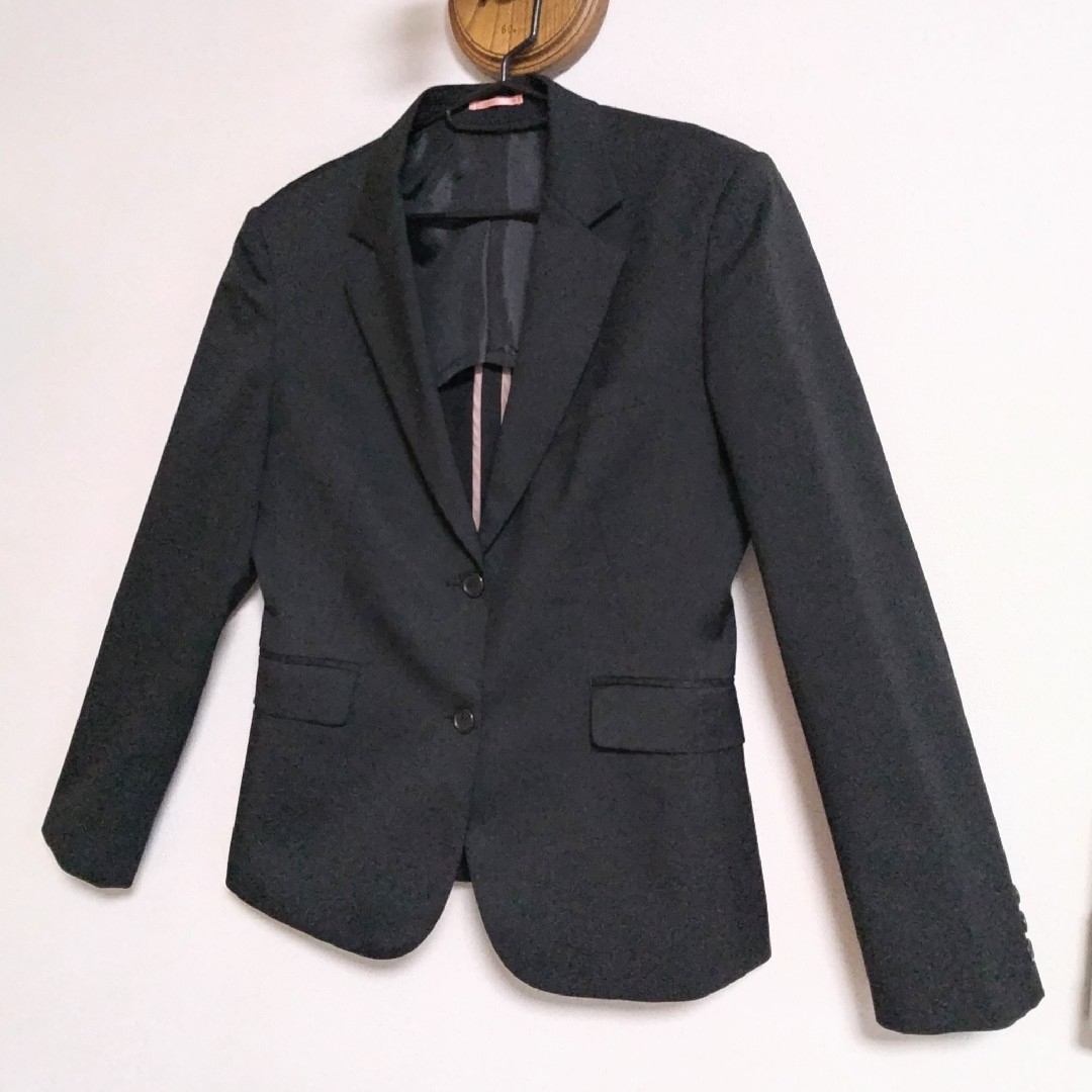 AOKI(アオキ)の【LES MUES】レディース　リクルートスーツ　ビジネススーツ　黒　無地　LL レディースのフォーマル/ドレス(スーツ)の商品写真