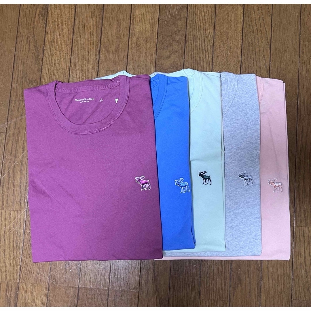 Abercrombie&Fitch(アバクロンビーアンドフィッチ)のLサイズ5枚SET アバクロ Abercrombie&Fitch半袖Tシャツ メンズのトップス(Tシャツ/カットソー(半袖/袖なし))の商品写真