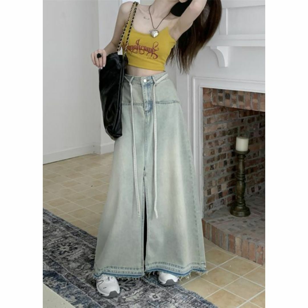 ロングスカート　ハイウエスト　Lサイズ レディースのスカート(ロングスカート)の商品写真