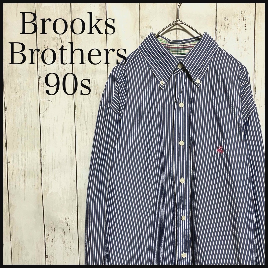 Brooks Brothers(ブルックスブラザース)のブルックスブラザーズ 長袖BDストライプシャツワンポイント刺繍ロゴZ1142 メンズのトップス(シャツ)の商品写真