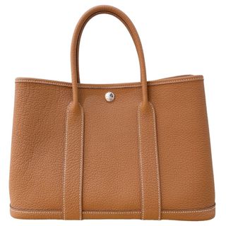 エルメス(Hermes)の　エルメス HERMES ガーデンパーティTPM C刻 ゴールド シルバー金具 ネゴンダ レディース ハンドバッグ(ハンドバッグ)