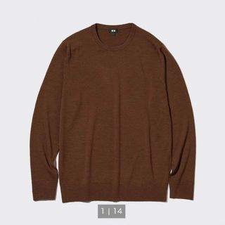 ユニクロ(UNIQLO)のユニクロ エクストラファインメリノクルーネックセー ター（長袖）(ニット/セーター)