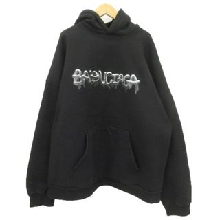 バレンシアガ(Balenciaga)のバレンシアガ 22SS パーカー フーディ プルオーバー 3 黒 ■U90(パーカー)