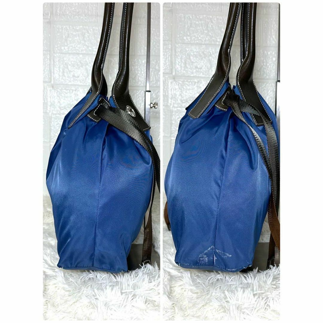 HUNTING WORLD(ハンティングワールド)のハンティングワールド トートバッグ　ハンドバッグ　ブルー　ナイロン レディースのバッグ(トートバッグ)の商品写真