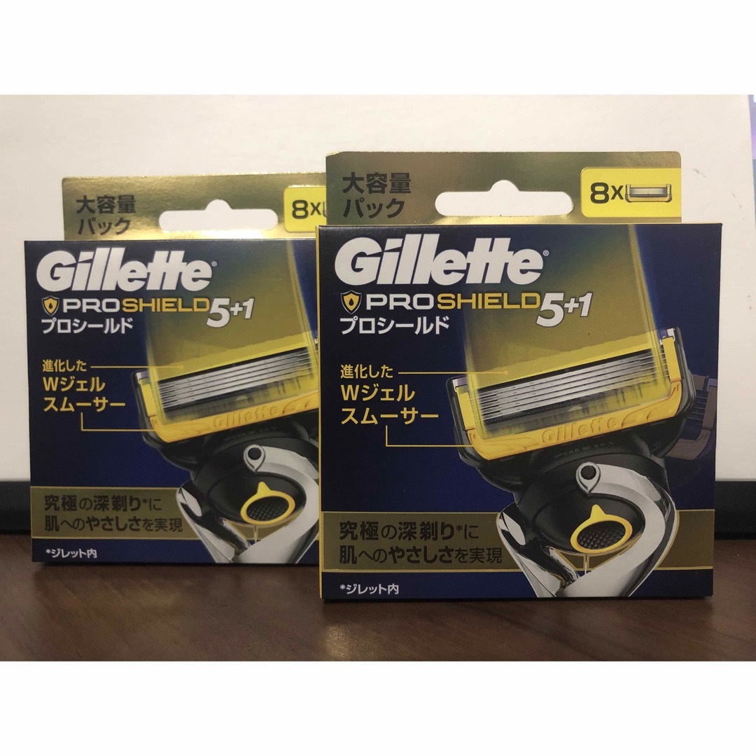 Gillette(ジレット)のGillette「プロシールド替刃8B」×2個　新品未開封 コスメ/美容のシェービング(カミソリ)の商品写真