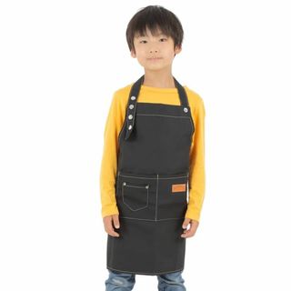 【色: ブラック】even 子供用エプロン エプロン 90cm 100cm 11(その他)