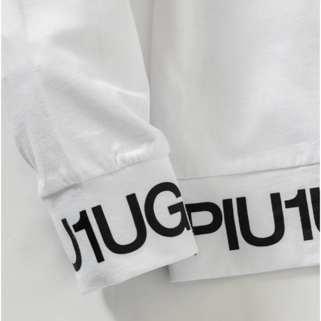 1piu1uguale3(ウノピゥウノウグァーレトレ)の【1PIU1UGUALE3 RELAX】ネックロゴロングTシャツ/WHITE メンズのトップス(Tシャツ/カットソー(七分/長袖))の商品写真