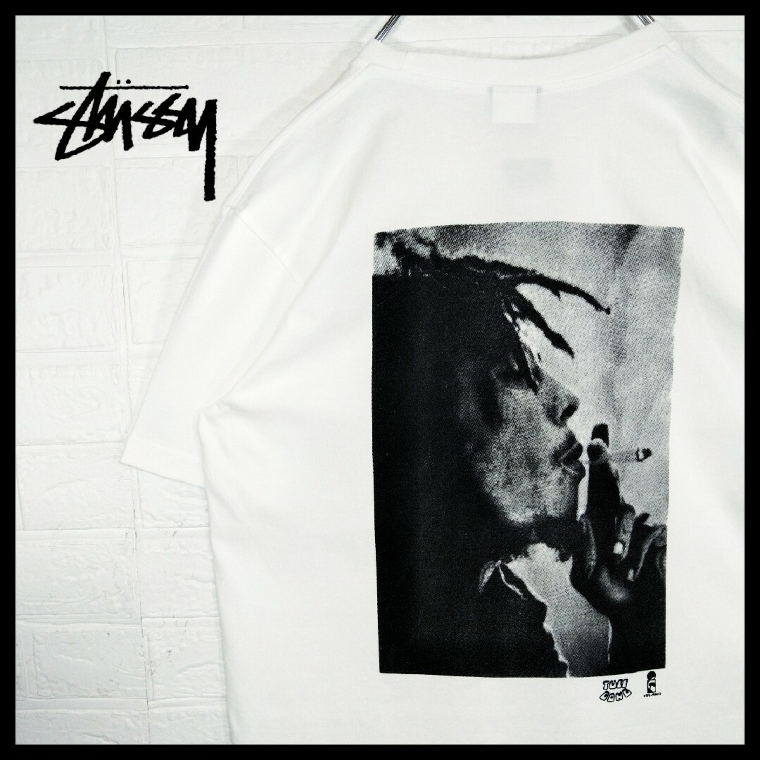 STUSSY(ステューシー)の【STUSSY】ボブ・マーリー コラボ　Tシャツ　白 メンズのトップス(Tシャツ/カットソー(半袖/袖なし))の商品写真