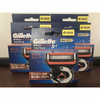 ジレット(Gillette)の「プログライドパワー電動タイプ替刃4B」×5個  新品未開封(カミソリ)
