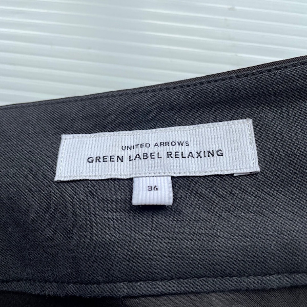 UNITED ARROWS green label relaxing(ユナイテッドアローズグリーンレーベルリラクシング)のユナイテッドアローズ　ワイドパンツ　クロップドパンツ　黒　ブラック　36 レディースのパンツ(カジュアルパンツ)の商品写真