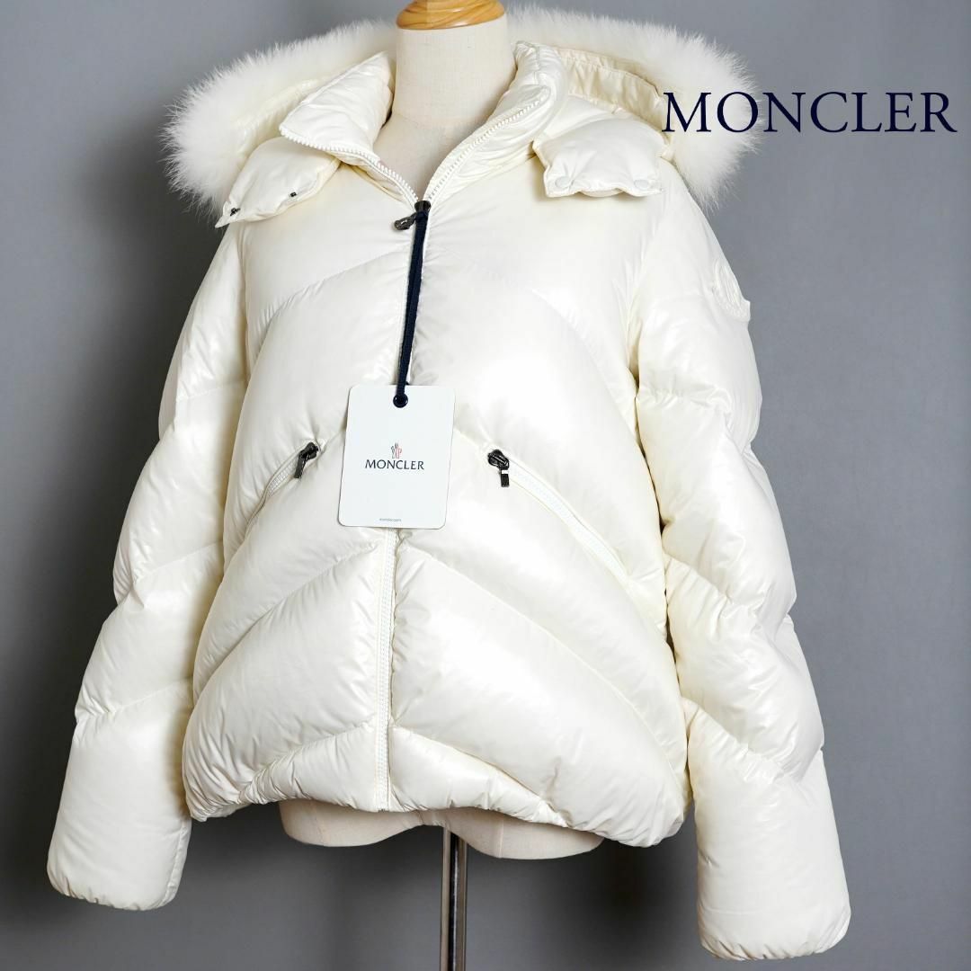 MONCLER - 美品 モンクレール ANGLAIS ファー付 14Aサイズ 白 国内正規 