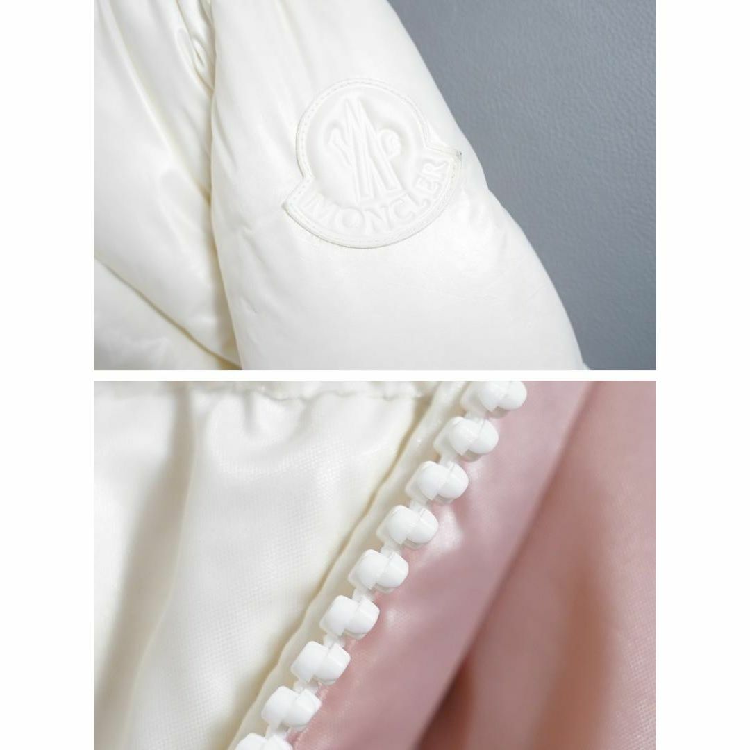 MONCLER(モンクレール)の美品 モンクレール ANGLAIS ファー付 14Aサイズ 白 国内正規品 レディースのジャケット/アウター(ダウンジャケット)の商品写真