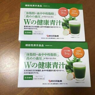 【新品】新日本製薬　Wの健康青汁 62本入（1.8g✕31本✕2箱セット）(青汁/ケール加工食品)