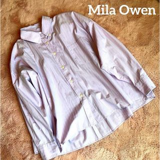 ミラオーウェン(Mila Owen)のMila Owen  ストライプ オーバーサイズ シャツ タックブラウス(シャツ/ブラウス(長袖/七分))