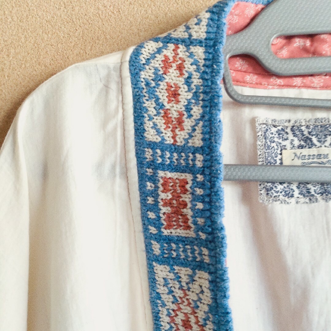 jean nassaus(ジーンナッソーズ)のジーンナッソーズ　オルティガ刺繍カーディガン　羽織りワイドスリーブ　サイズ3 レディースのトップス(カーディガン)の商品写真