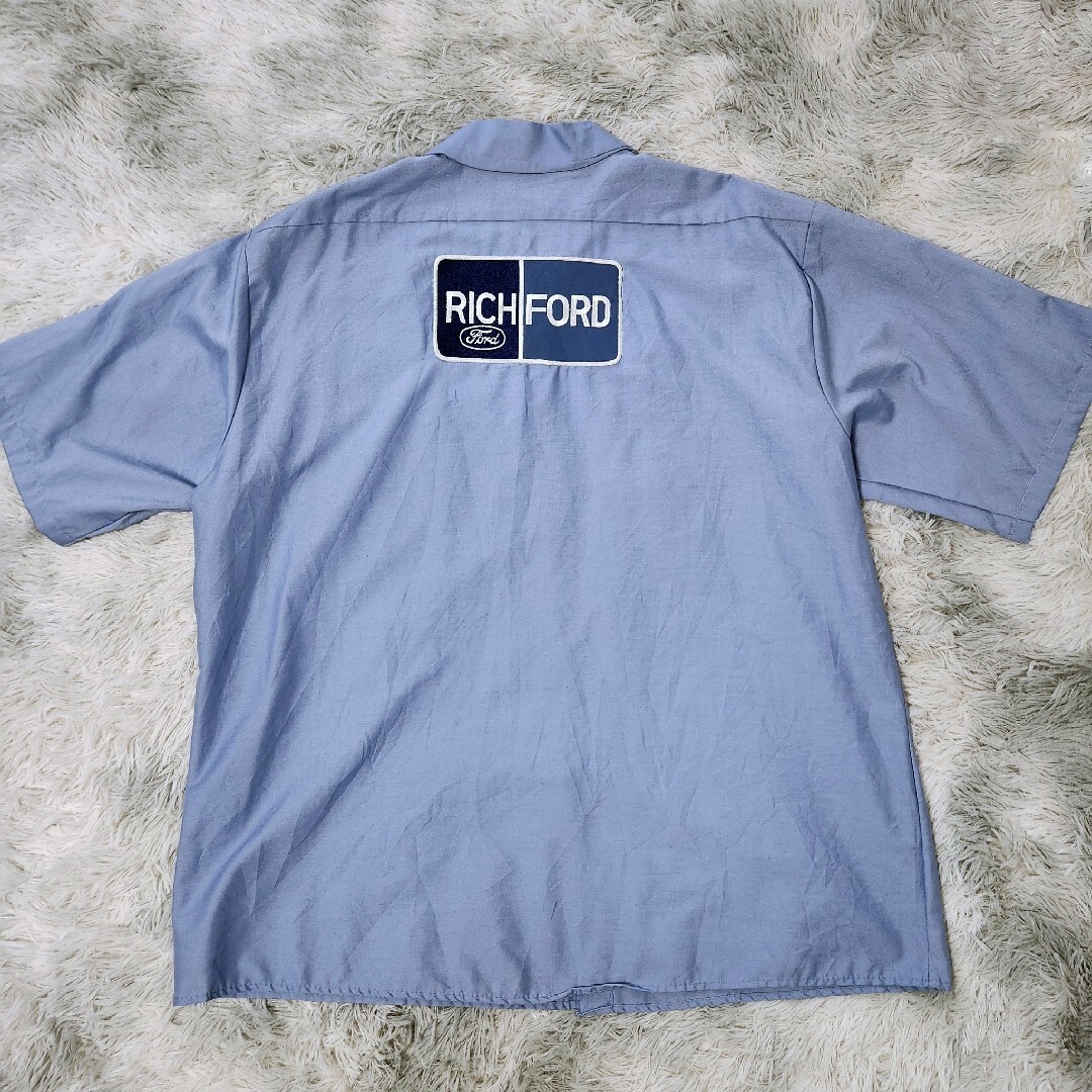 carhartt(カーハート)のUSA製 Ford フォード ワークシャツ 半袖シャツ 水色スカイブルー メンズのトップス(シャツ)の商品写真