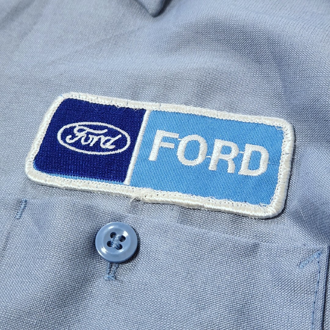 carhartt(カーハート)のUSA製 Ford フォード ワークシャツ 半袖シャツ 水色スカイブルー メンズのトップス(シャツ)の商品写真