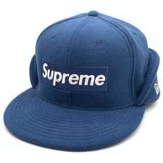 シュプリーム(Supreme)のSUPREME シュプリーム 17AW Ear Flap New Era Polartec イヤーフラップ ボックスロゴ ニューエラキャップ ポーラテック ブルー Size 7 3/8(キャップ)