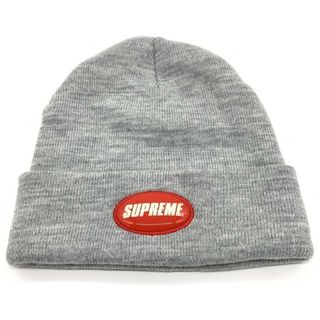 シュプリーム(Supreme)のSUPREME シュプリーム 18SS Rubber Patch beanie ラバーパッチビーニー ニット帽 グレー アクリル(ニット帽/ビーニー)