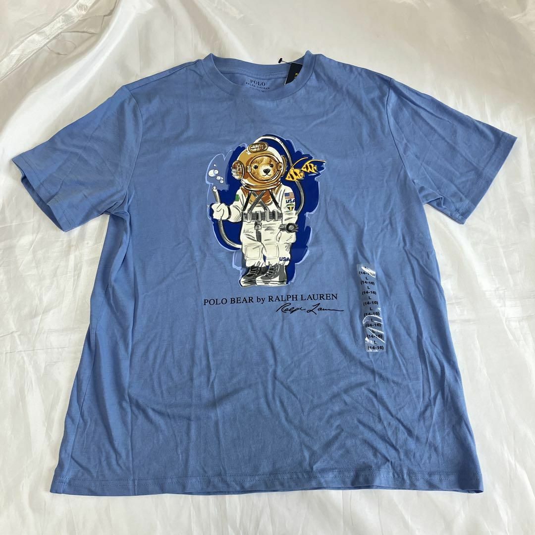 POLO RALPH LAUREN(ポロラルフローレン)のPOLO Ralph Lauren Tシャツ　ポロベア　半袖　ライトブルー　男女 キッズ/ベビー/マタニティのキッズ服男の子用(90cm~)(Tシャツ/カットソー)の商品写真