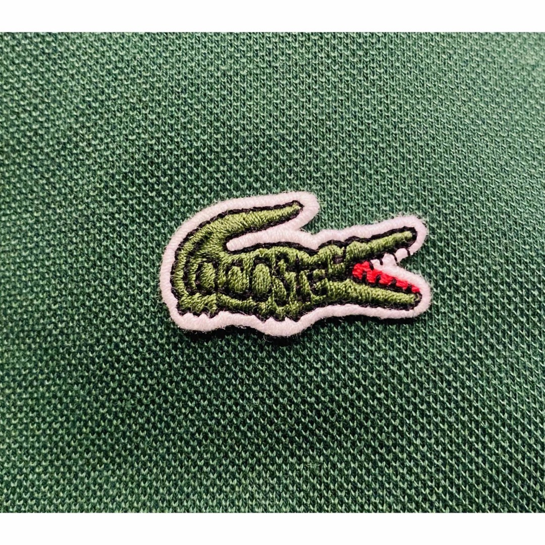 LACOSTE(ラコステ)の【大人気】LACOSTE ポロシャツ 大きいサイズ 文字ワニ グリーン 希少品 メンズのトップス(ポロシャツ)の商品写真