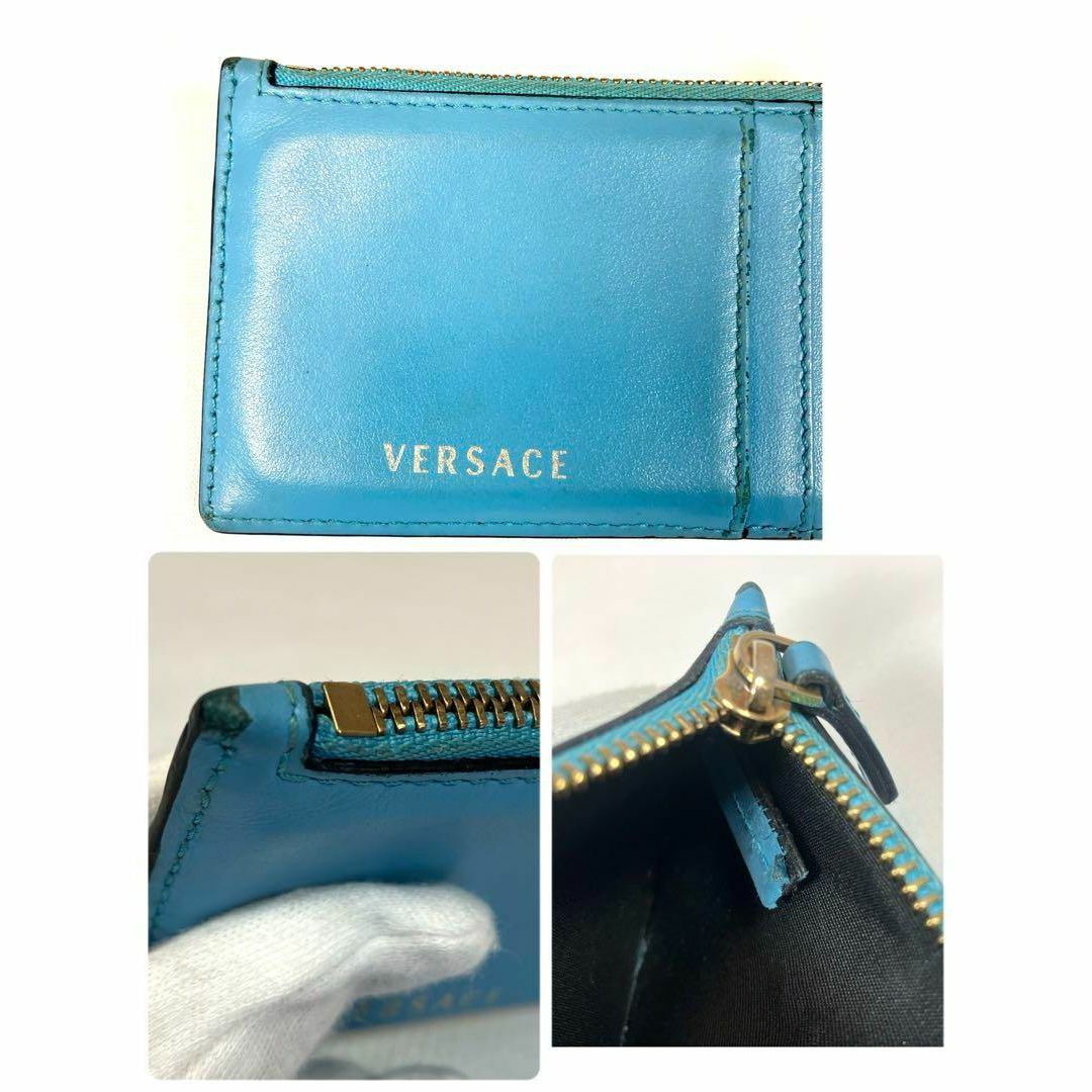 VERSACE(ヴェルサーチ)のヴェルサーチ✨VERSACE レターV レザー コインケース フラグメントケース メンズのファッション小物(コインケース/小銭入れ)の商品写真