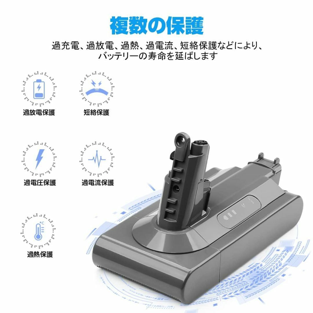  互換 ダイソン V10 バッテリー SV12 4500mAh 互 管09pn スマホ/家電/カメラの生活家電(掃除機)の商品写真