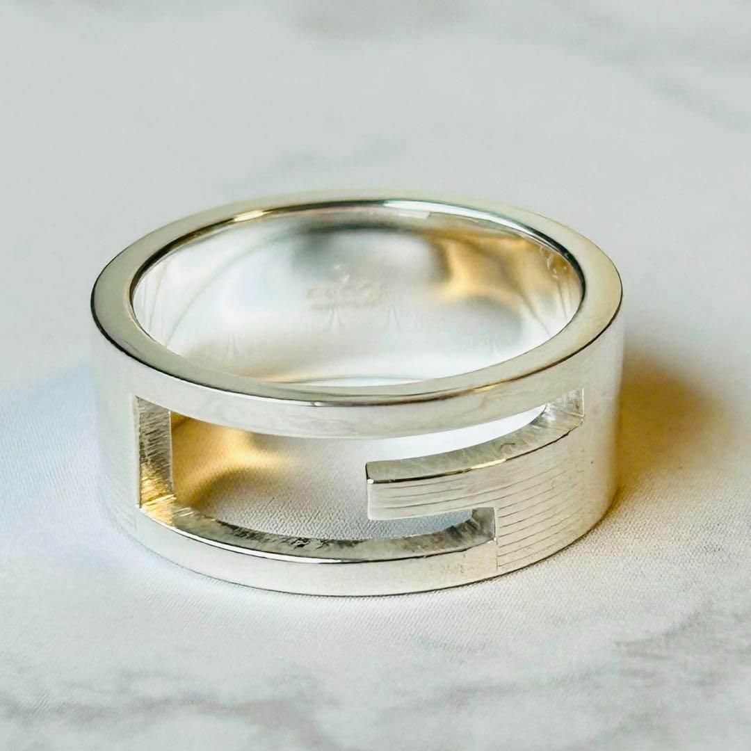 【美品】GUCCI グッチ ユニセックス ブランデッドGリング 12号SV925 【美品】GUCCI グッチ ユニセックス ブランデッドGリング 12号SV925