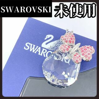 スワロフスキー(SWAROVSKI)の【箱付き未使用】SWAROVSKI　スワロフスキー　ネックレス　ピンク　蝶(ネックレス)