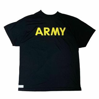 ミリタリー(MILITARY)のU.S.ARMY ミリタリー 半袖Tシャツ APFU ブラック US古着z23(Tシャツ/カットソー(半袖/袖なし))