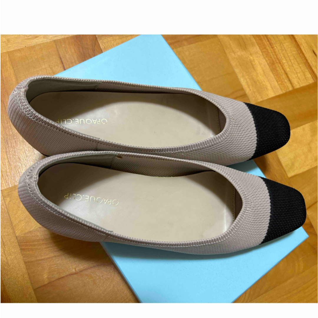 OPAQUE.CLIP(オペークドットクリップ)のオペークドットクリップ　ツートン　パンプス　フラットシューズ　靴　メッシュ レディースの靴/シューズ(ハイヒール/パンプス)の商品写真