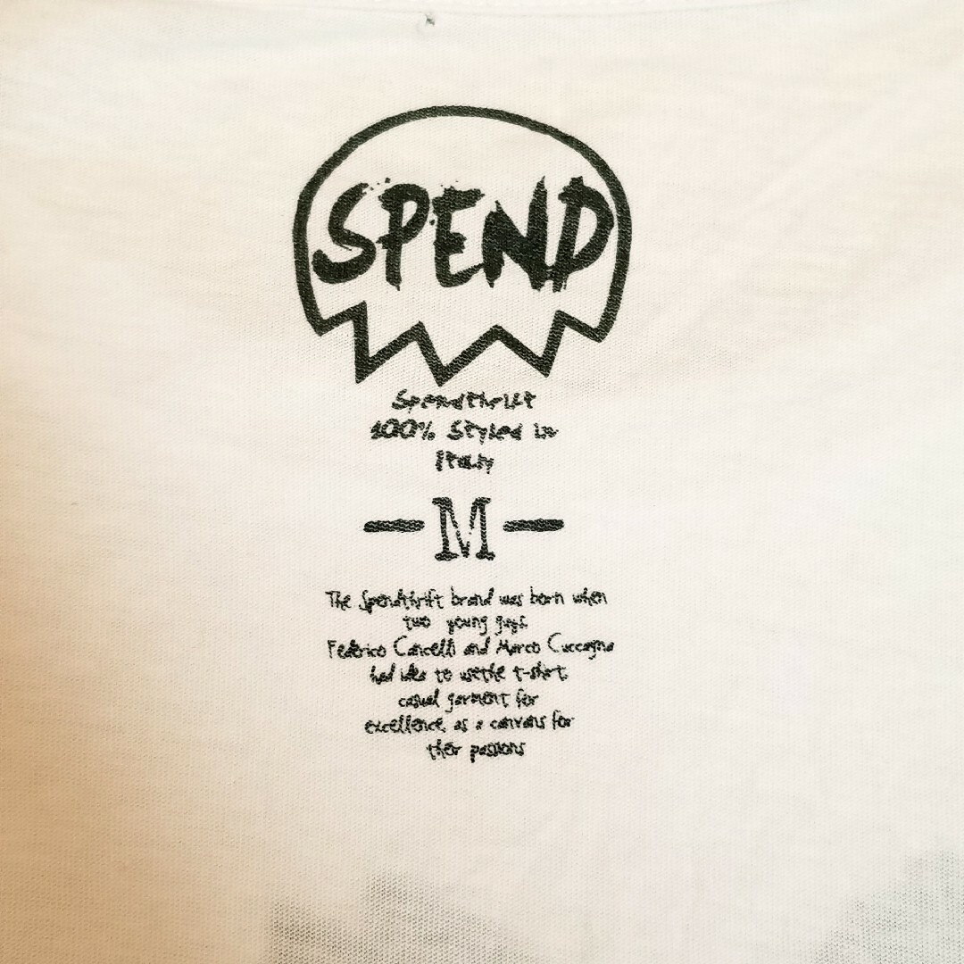 【サイズM】古着　イタリア製　SPEND Tシャツ メンズのトップス(Tシャツ/カットソー(半袖/袖なし))の商品写真
