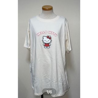 フタフタ(futafuta)の新品　レディース　フタフタ　サンリオ　キティー　マタニティー　Tシャツ　半袖　M(マタニティトップス)