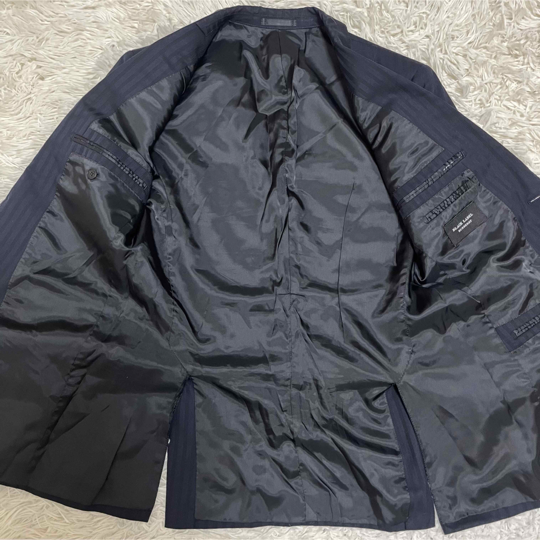 BURBERRY BLACK LABEL(バーバリーブラックレーベル)の良品 バーバリーブラックレーベル テーラードジャケット ストライプ シルク メンズのジャケット/アウター(テーラードジャケット)の商品写真
