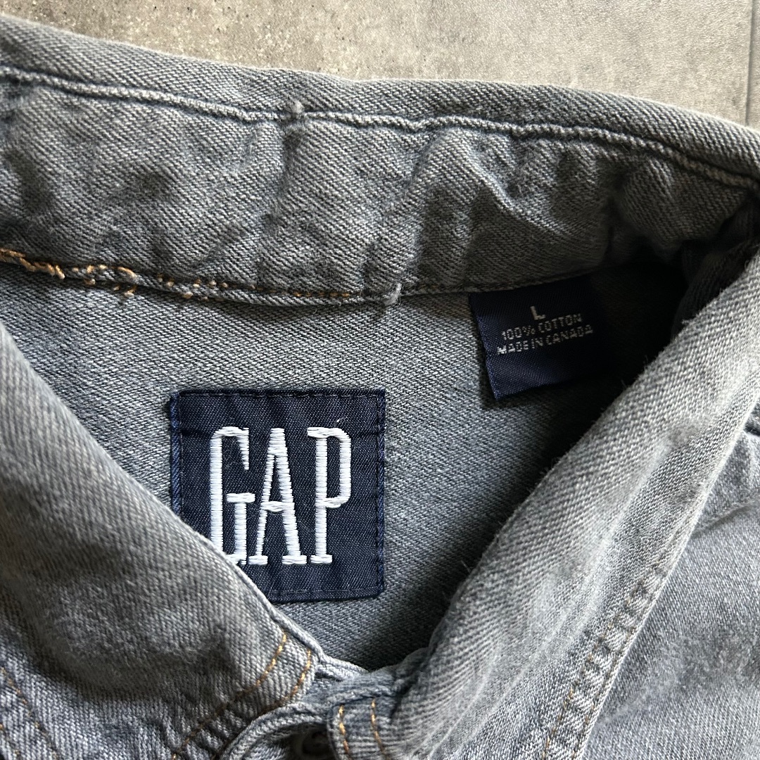 GAP(ギャップ)の90s old GAP オールドギャップ デニムシャツ ブラック L メンズのトップス(シャツ)の商品写真