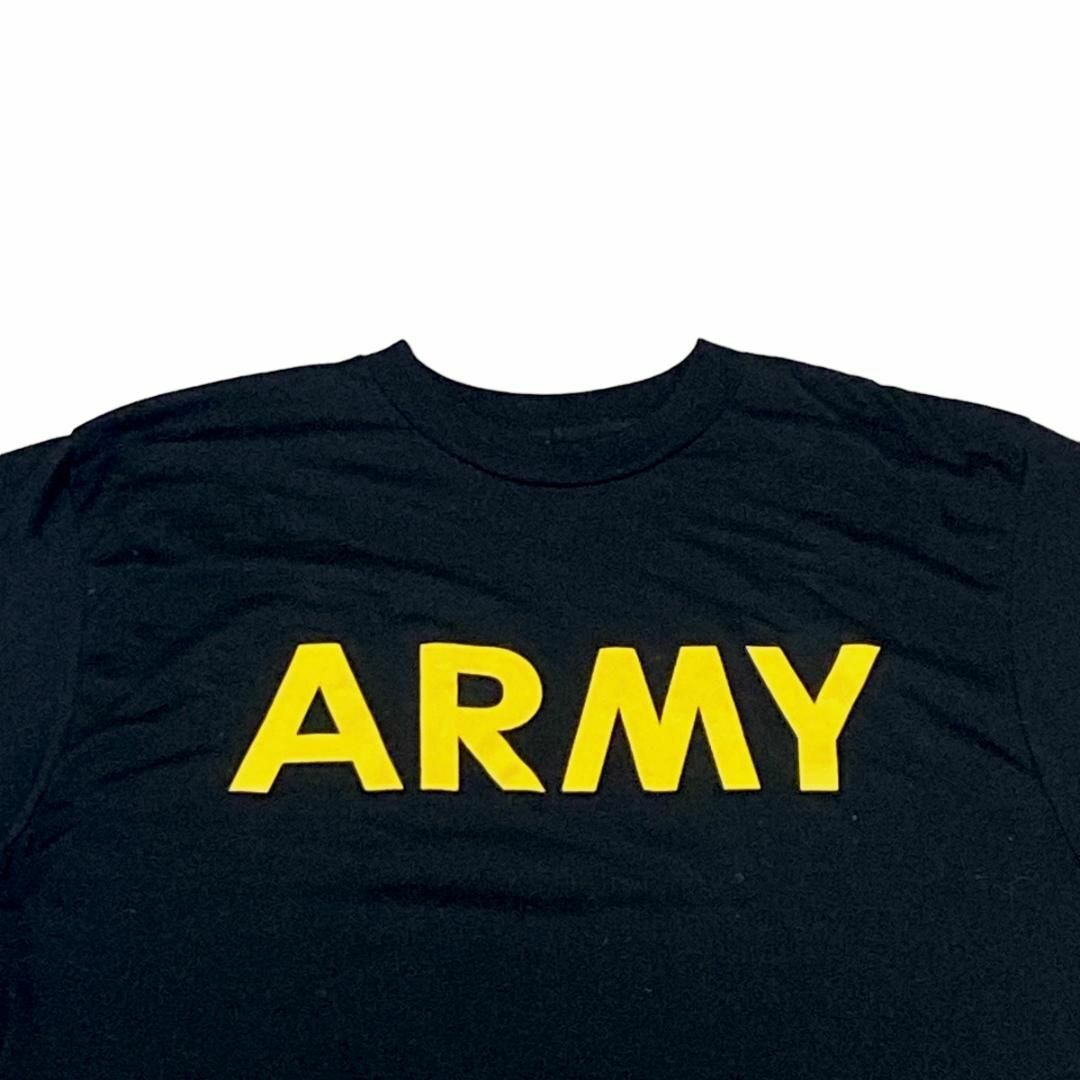 MILITARY(ミリタリー)のU.S.ARMY ミリタリー 半袖Tシャツ APFU ブラック US古着z25 メンズのトップス(Tシャツ/カットソー(半袖/袖なし))の商品写真