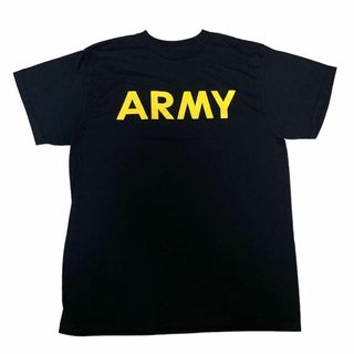 ミリタリー(MILITARY)のU.S.ARMY ミリタリー 半袖Tシャツ APFU ブラック US古着z25(Tシャツ/カットソー(半袖/袖なし))