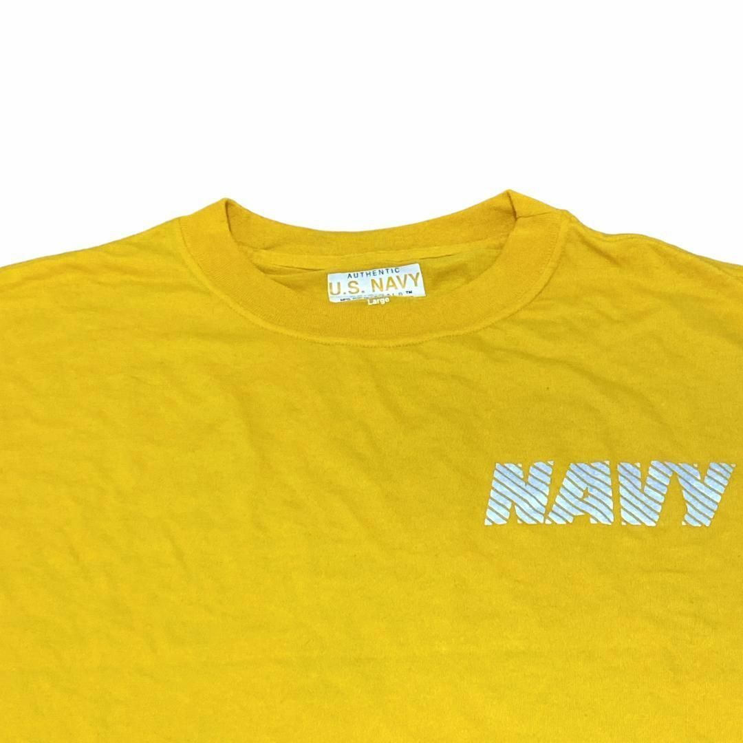 MILITARY(ミリタリー)のUSA製SOFFE ミリタリー U.S.NAVY 半袖Tシャツ イエローz26 メンズのトップス(Tシャツ/カットソー(半袖/袖なし))の商品写真