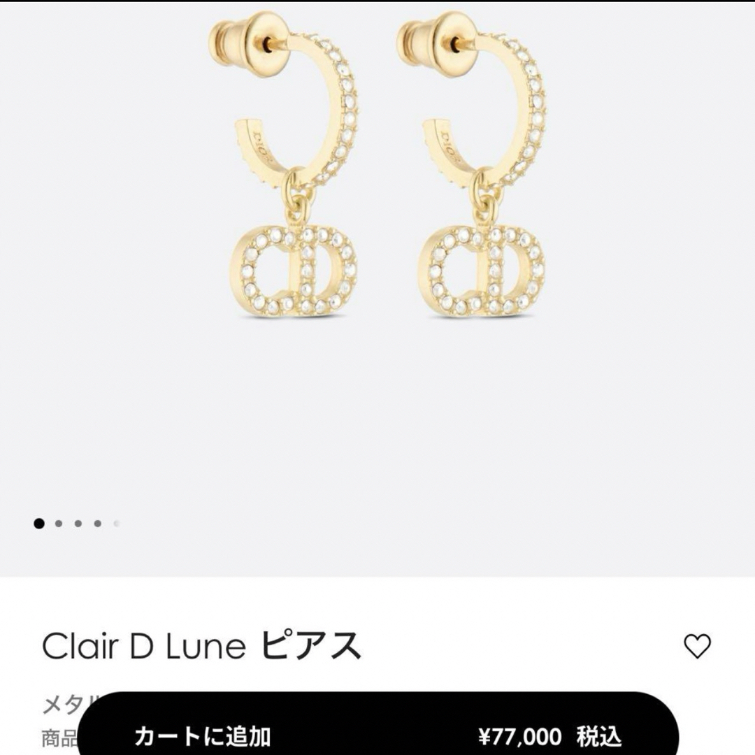 Dior(ディオール)のDIOR ピアス メンズのアクセサリー(ピアス(両耳用))の商品写真