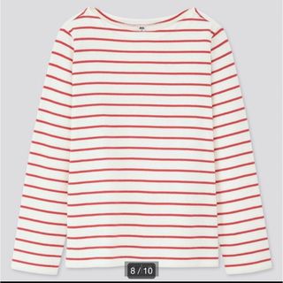 ユニクロ(UNIQLO)のUNIQLO ボーダーボートネックT(カットソー(長袖/七分))