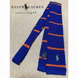 ラルフローレン(Ralph Lauren)のRalph Lauren／ラルフローレン／ニットタイ／ボーダー／ロゴ／イタリア製(ネクタイ)