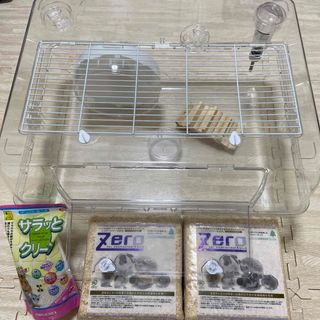 ルーミィ60 グランスペース　クリア　ハムスター ゲージ　床材　セット(かご/ケージ)