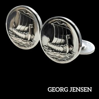 ジョージジェンセン(Georg Jensen)のGEORG JENSEN  カフス 50  925 船 ship ラウンド(カフリンクス)